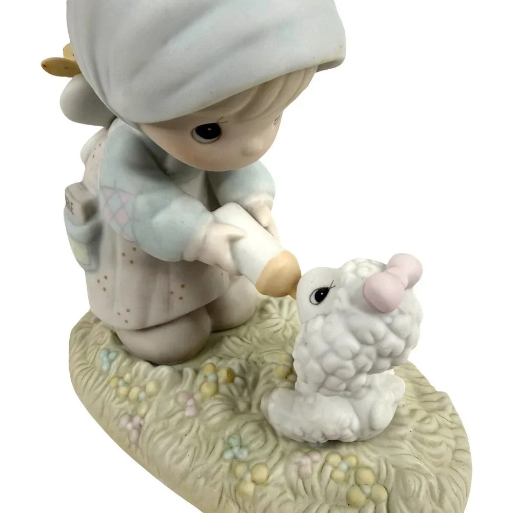 1987 Precious Moments Feed My Sheep Members Only‎ Figurine W/ Original Box & Tag
